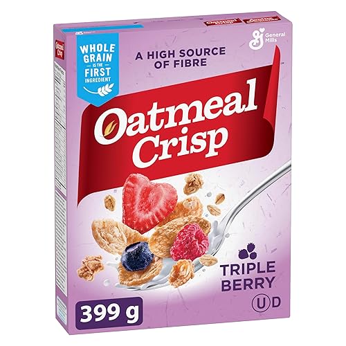 Oatmeal Crisp Cereal triple baya, 14.1 onzas, Importado de Canadá