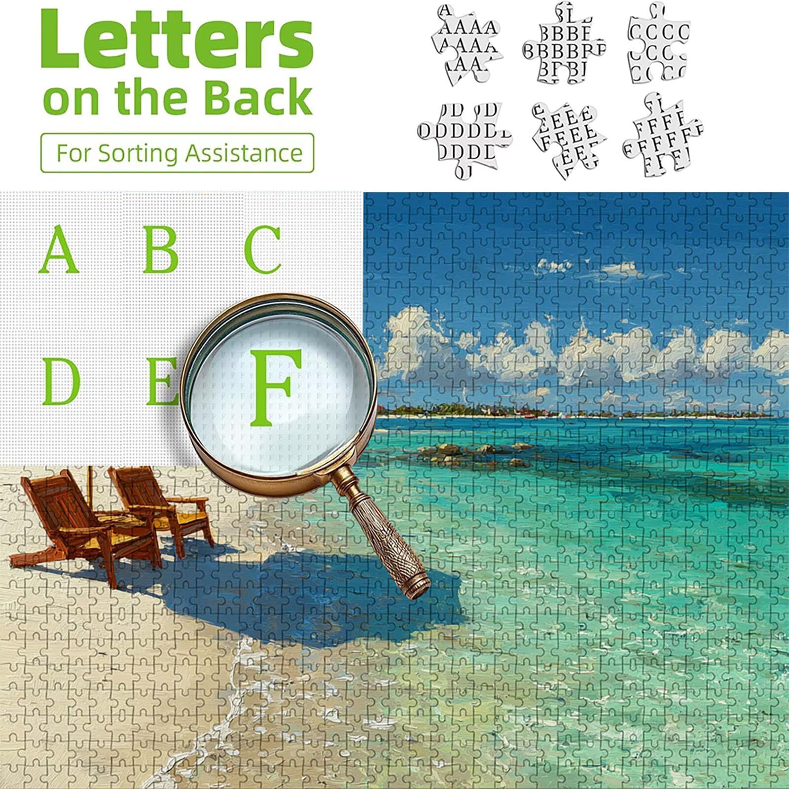 Puzzle Arte con Scatola Blu, Vista Mare Puzzle Legno 5000 Pezzi Adulti 156x105cm, Attività di Intrattenimento ad Alta Difficoltà, DIY Classici Gioco, Jigsaw Per Tutta La Famiglia, Regalo, 0-2816