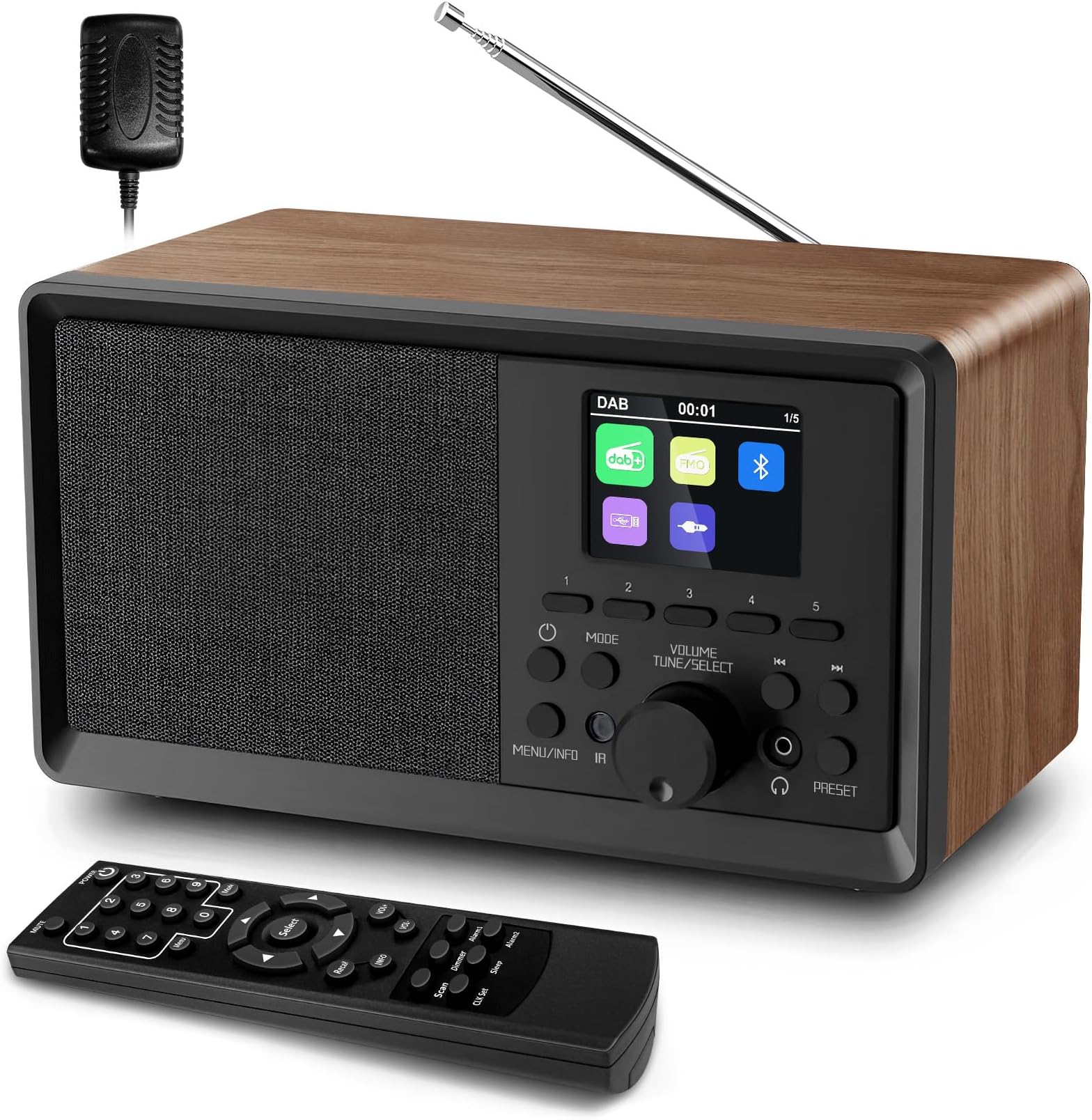 BIAOQINBO Radio Dab/Dab+ avec Bluetooth 5.0 numérique FM Radio ...