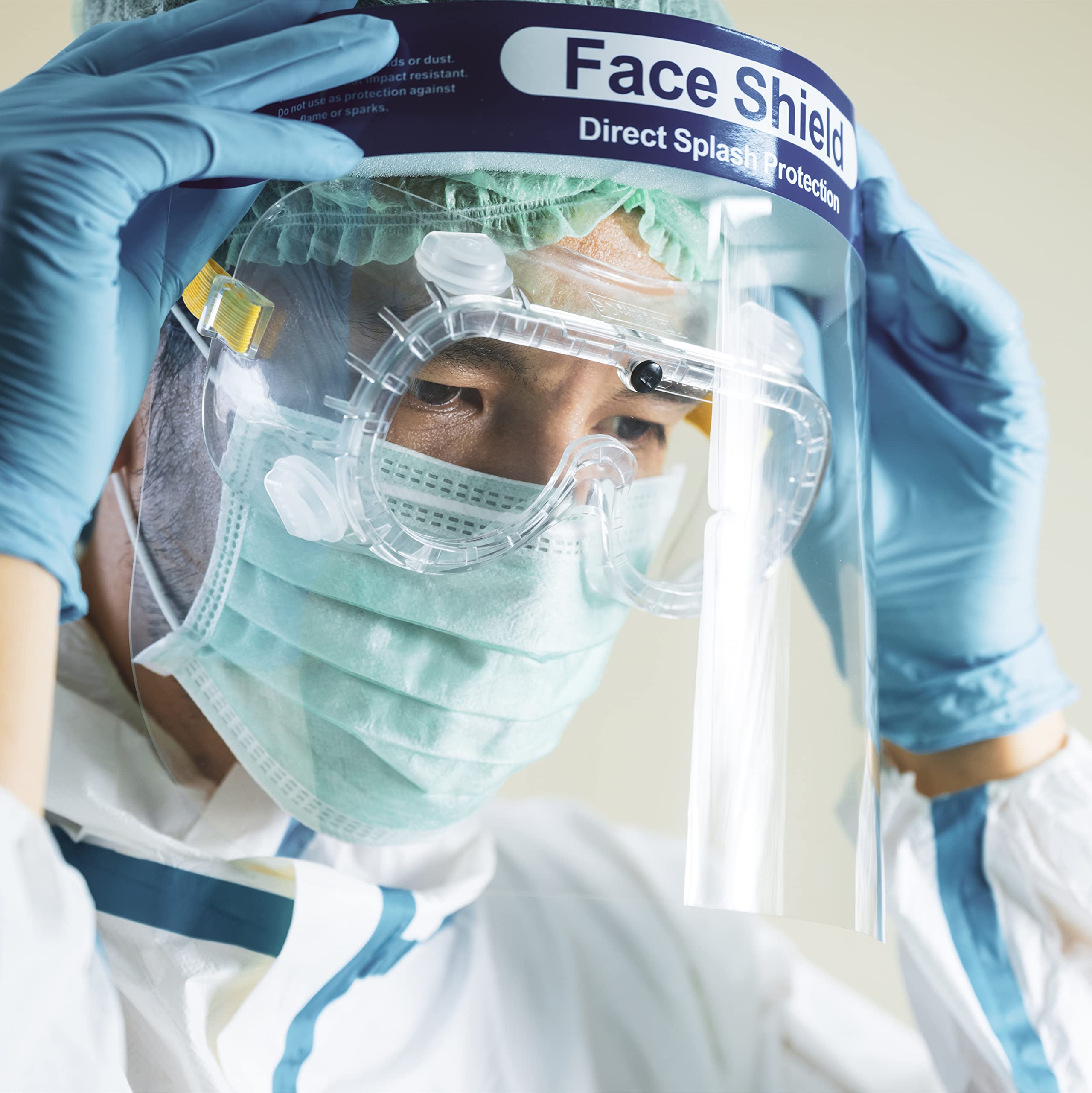 Buy OKIAAS Face Shields, Clear Plastic Face Mask Shields, Full Face