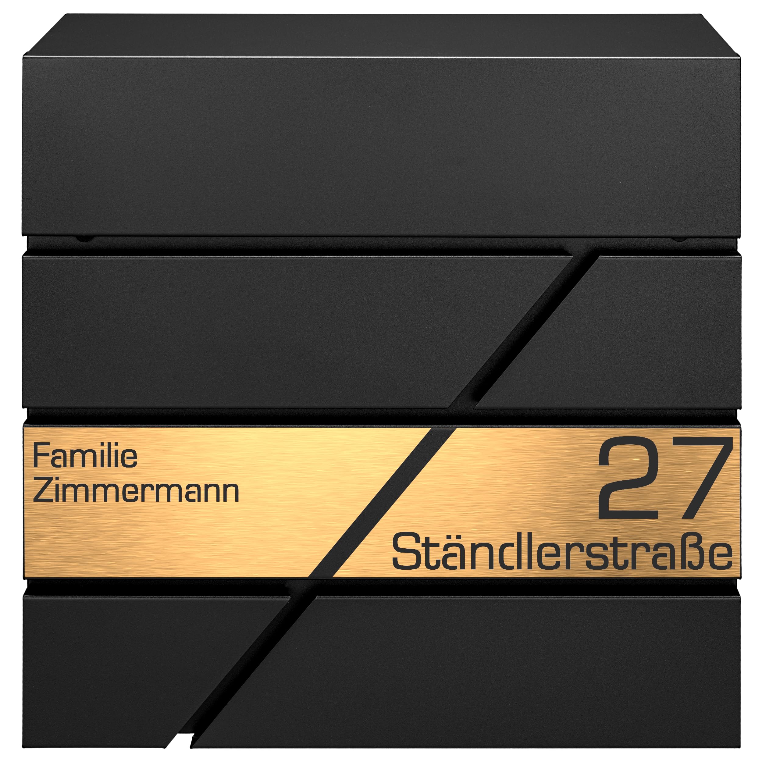 BRASQ Brievenbus Premium Zwart - Wandbrievenbus - Incl. Montagemateriaal & 2 Sleutels - met