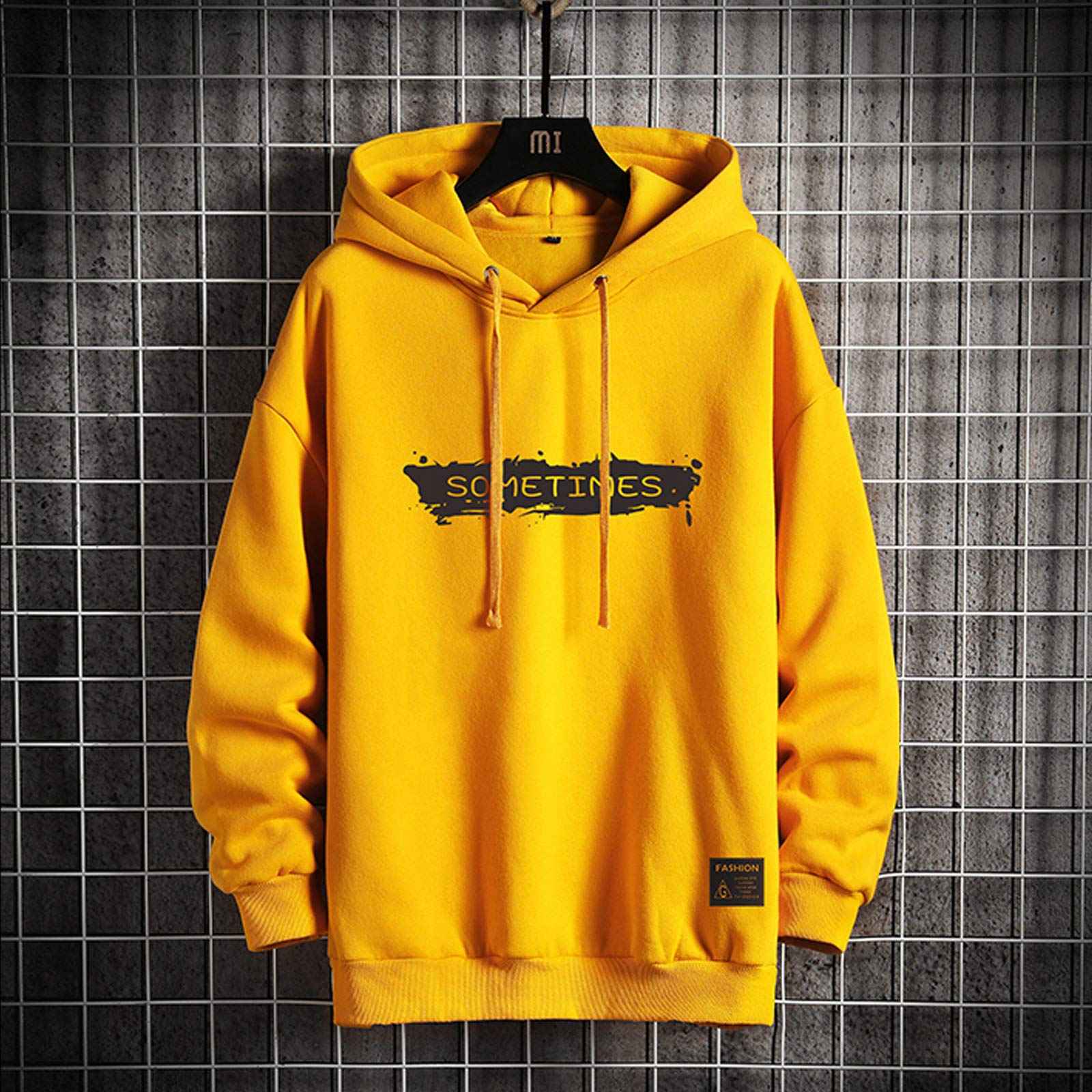Moshtashio Felpa Uomo con Cappuccio Unisex Hip Hop a Maniche Lunghe Sweatshirt Pullover Uomo Felpe Stampa di Lettere Hoodie Uomo Autunno Inverno
