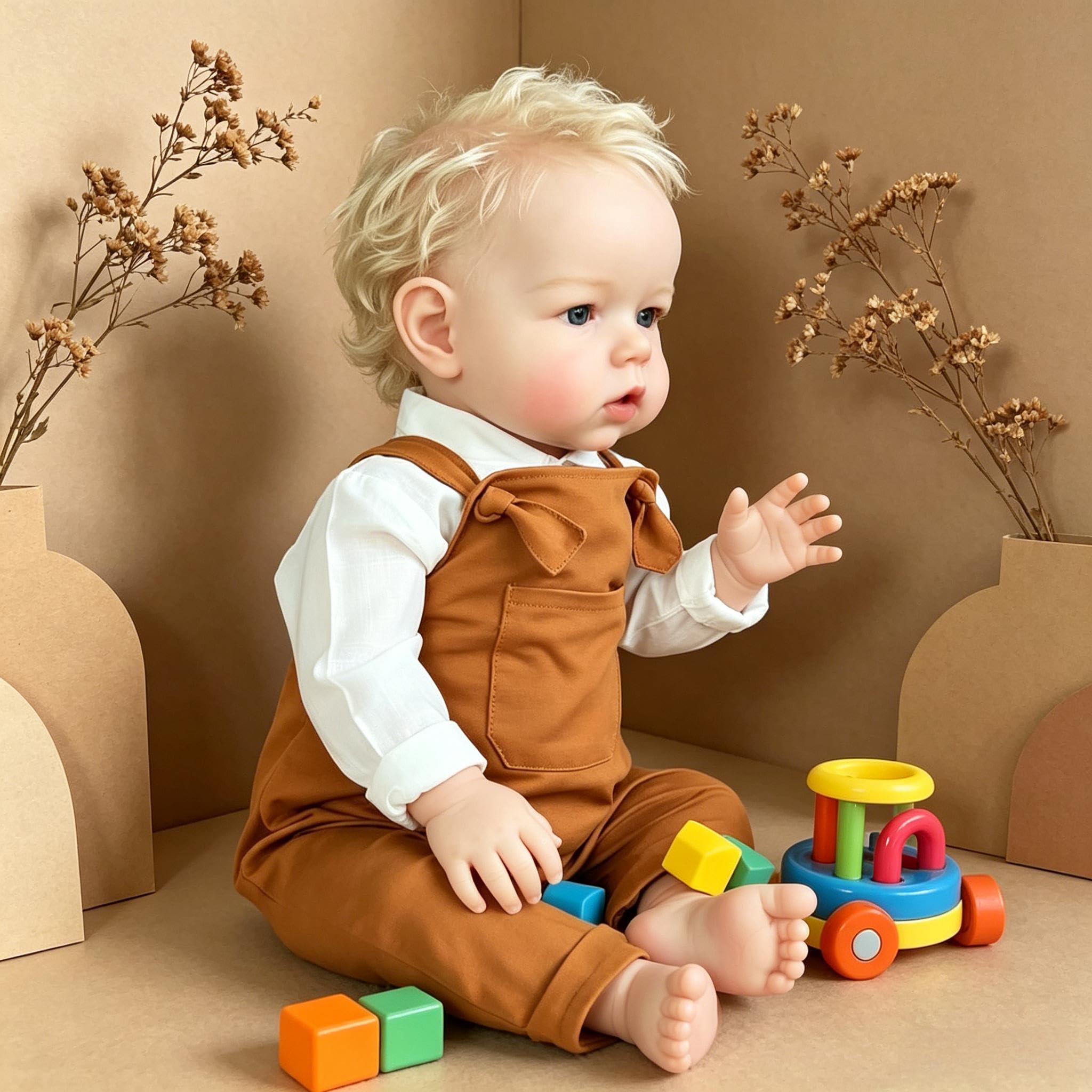 RXDOLL Reborn Baby Dolls winylowa lalka na całe ciało, 50 cm, realistyczna lalka Reborn dla maluchów, ręcznie wykonana, w pełni silikonowa, realistyczna lalka dla noworodków, z akcesoriami dla dzieci