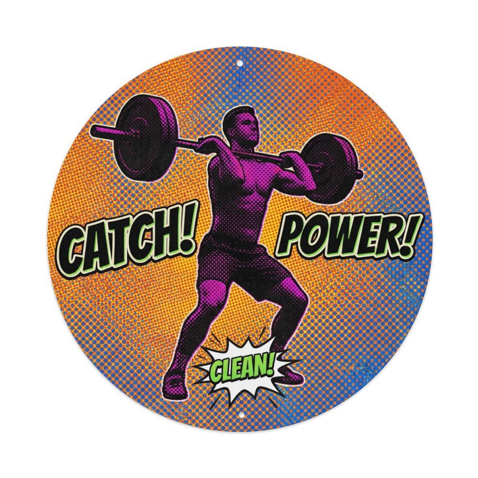 Fyrn Style Metal Tin Sign Gym Fitness Workout Motivation Exercise Power