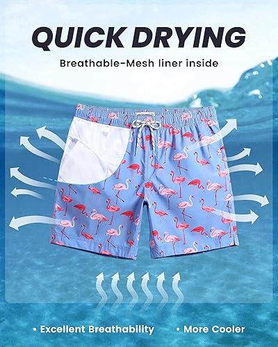 Miniatura 3 de maamgic Mens Slim Fit Swim Shorts Swim Trunks 7 inch Quick Dry Mens Bathing Suits with Mesh Lining