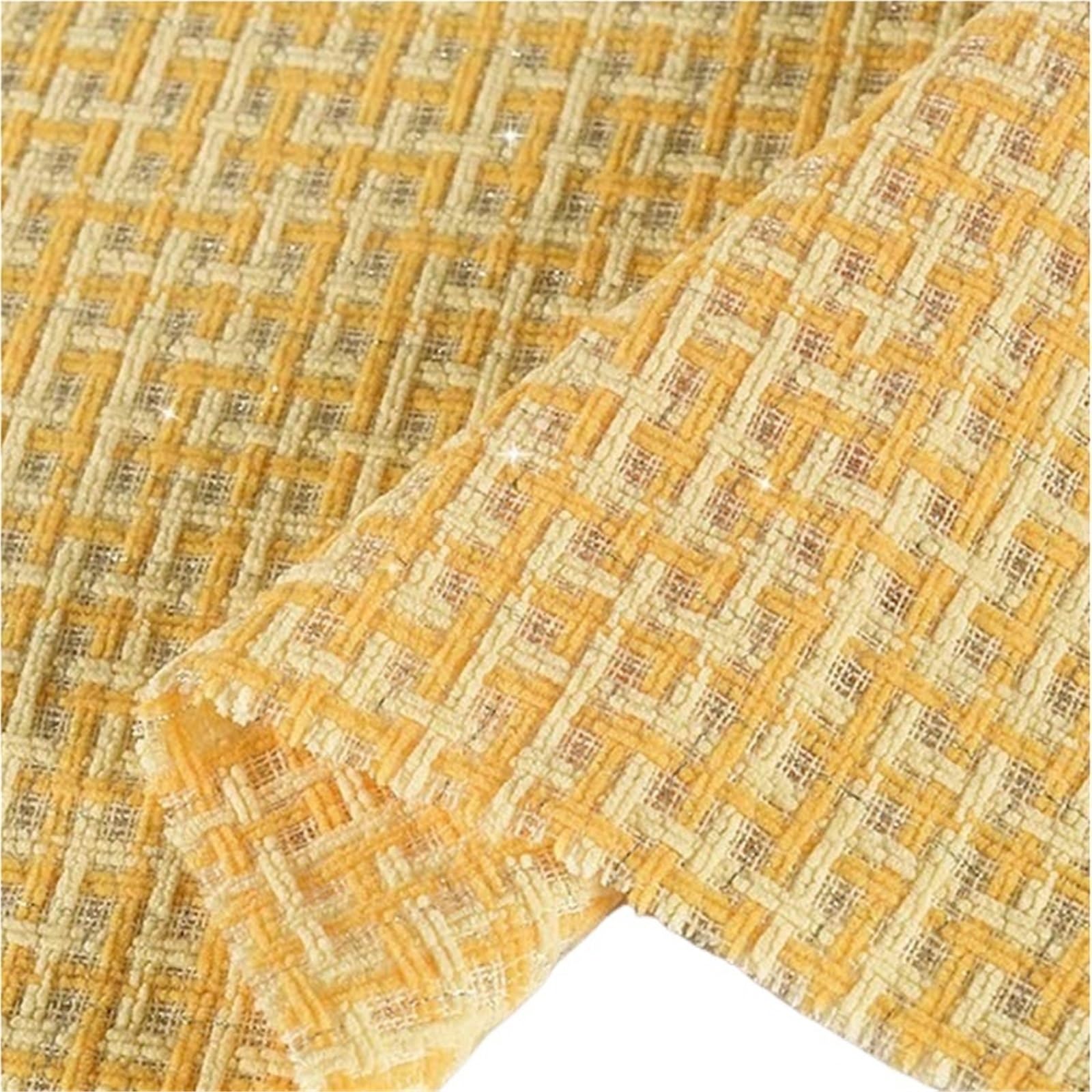 Tradycyjna tkanina tweedowa, Tweed Chenille Fabric Multicolor Plaid 1m x 1.5m(Color-10)