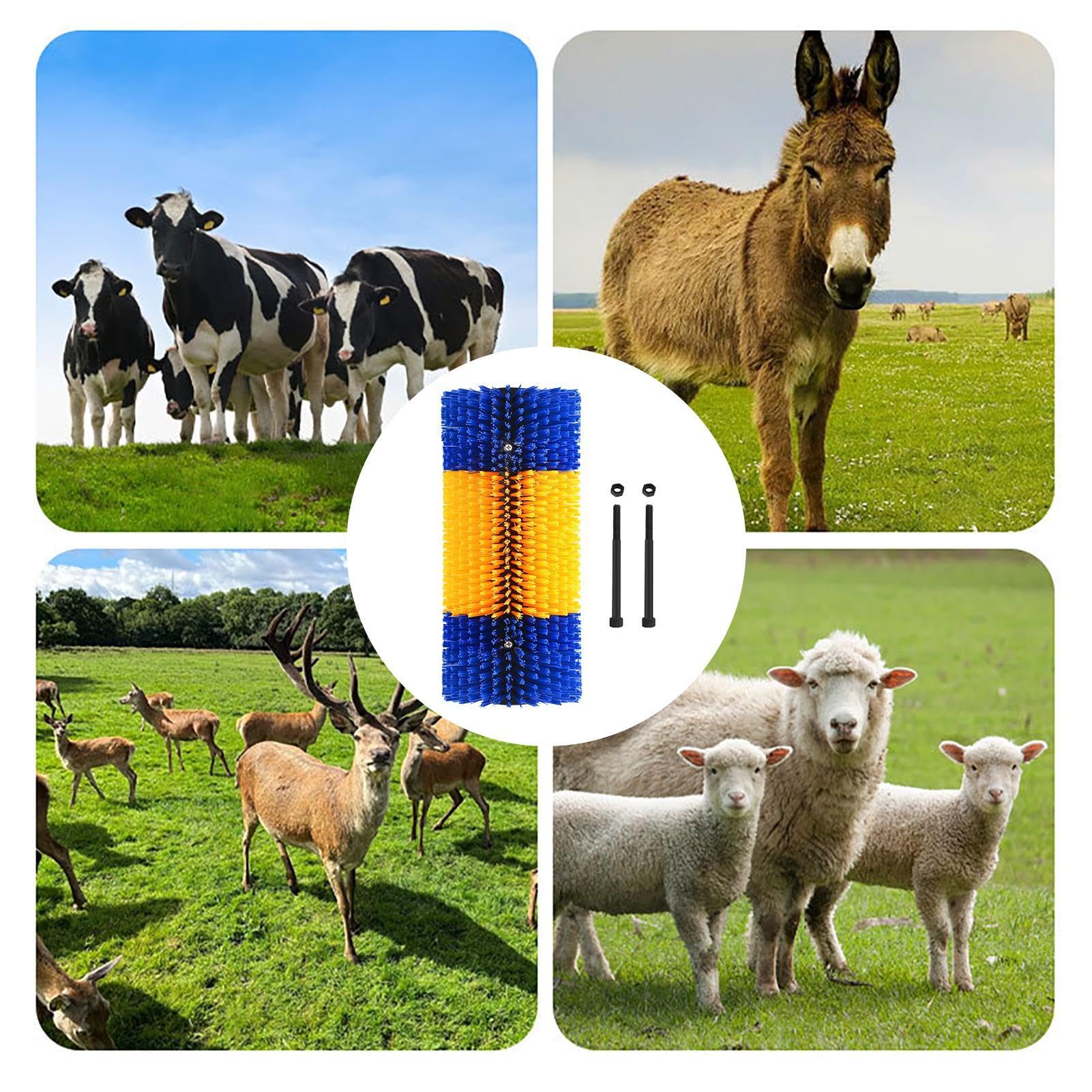 Generic Spazzola antigraffio per bestiame, allevia il prurito e la pulizia, spazzola per mucca, spazzola per bovini, tiragraffi per mucche, bestiame, bovini, pecore, maiali
