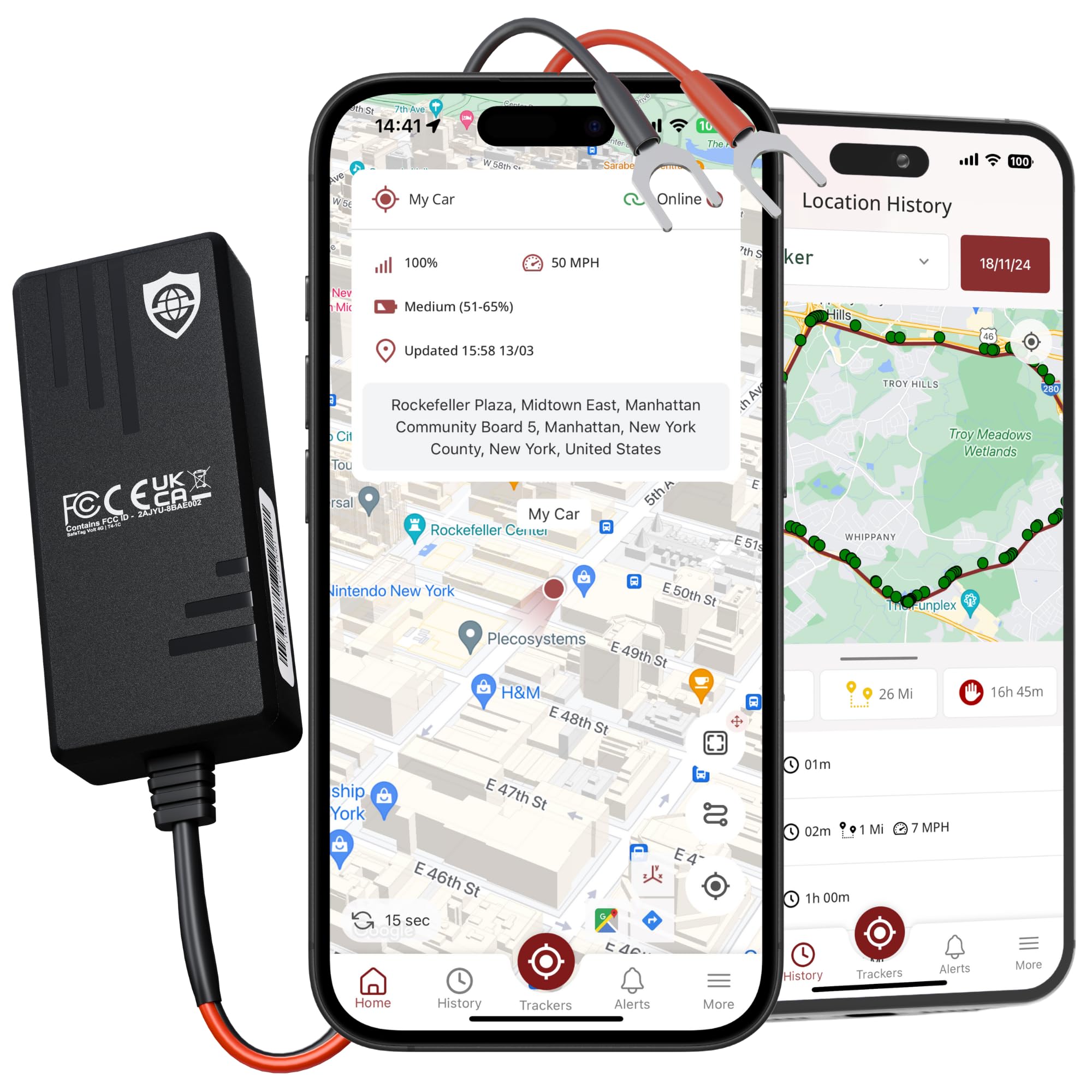 SafeTag Volt - Real Time GPS Tracker Device - Car, Van, Motorbike, Caravan, Motorhome, Tractor, Coach & Car Tracker - 9-90V, Self-Install Including SIM & Data, 7 Day Free Trial