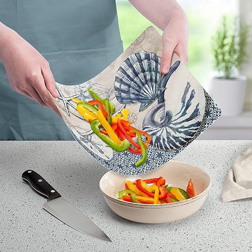 Miniatura 2 de Cut N' Funnel Tide - Tapete de plástico flexible para tabla de cortar de 15 x 11.5 pulgadas, fabricado en los Estados Unidos, decorativo, flexible,