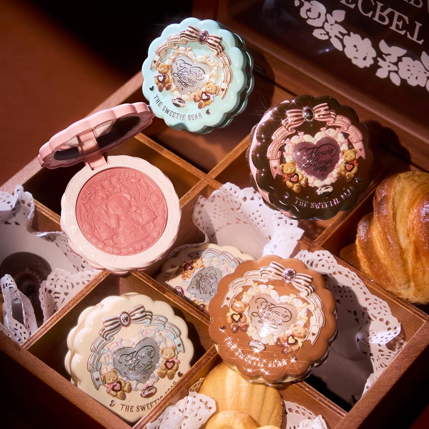 Flower Knows The Sweetie Bear Collection Silk Satin Blush,Talc-Free Muted Rose Powder Blush,Highly Pigmented,Buildable&Blendable,Dimensional Cheek Color for Luminous Look,Gift-Worthy(03 Rose Chanson) - Image 8