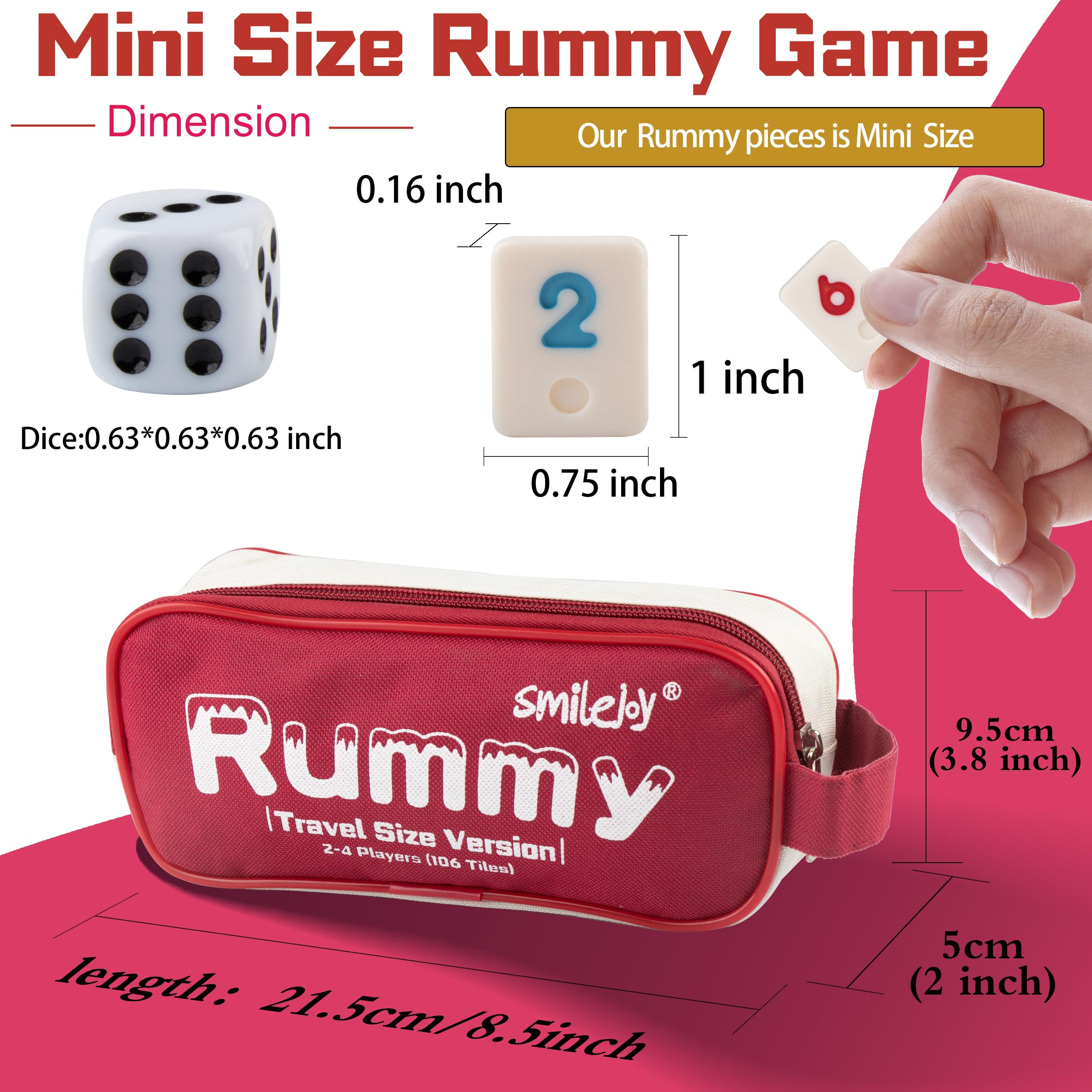 _ Rumy   Amazon.com: Smilejoy Mini Rummy Cube Edición para 4
