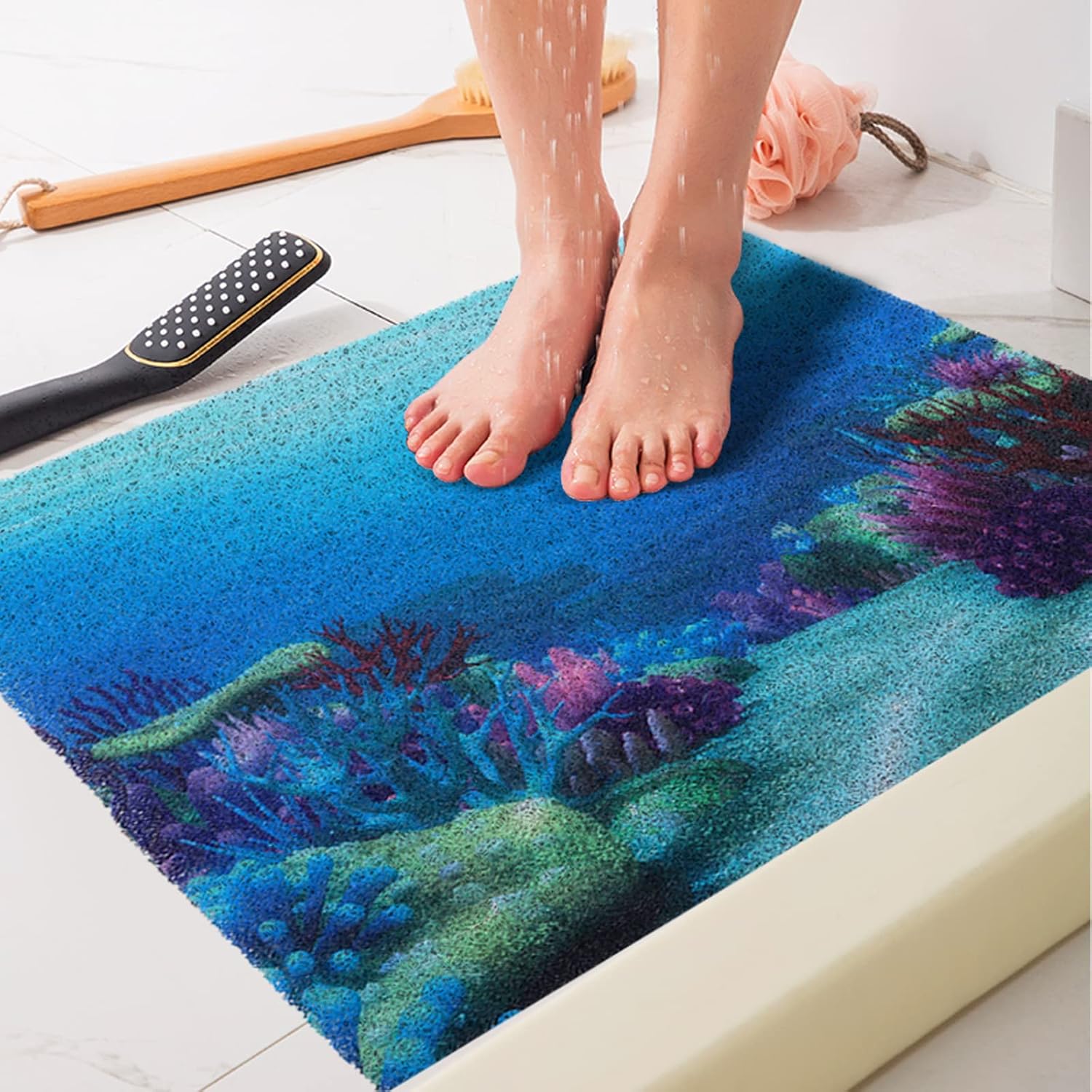 LY4U Anti Mould Bath Mats for Outside Bath, Kids Bath Mat Non Slip