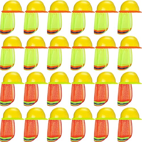 Jeyiour 24 piezas de sombrero duro para protección solar con tira reflectante de malla de alta visibilidad, accesorios para casco de cuello,