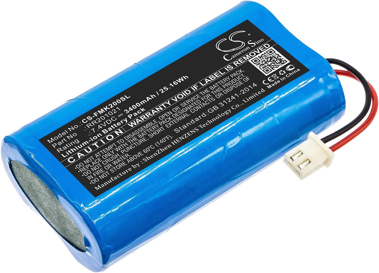 7.4V High-Performance Replacement Battery for Fusion Infralan Splicer HS 15O Splicer Easy Splicer mk2 EasySplicer Infralan Splicer H with RR201021/3400mAh