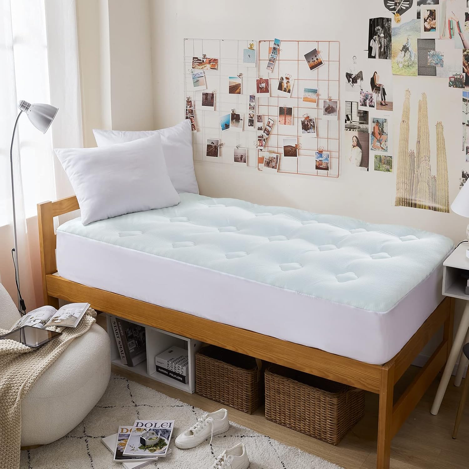 Hansleep Memory Foam Mattress Pad Twin XL, Twin XL Mattress Topper for
