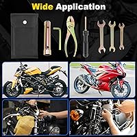 Vista 7 de Kit de herramientas de reparación de motocicleta de 8 piezas, alicates de bujía, llave hexagonal M6, destornillador de doble extremo, llave de doble