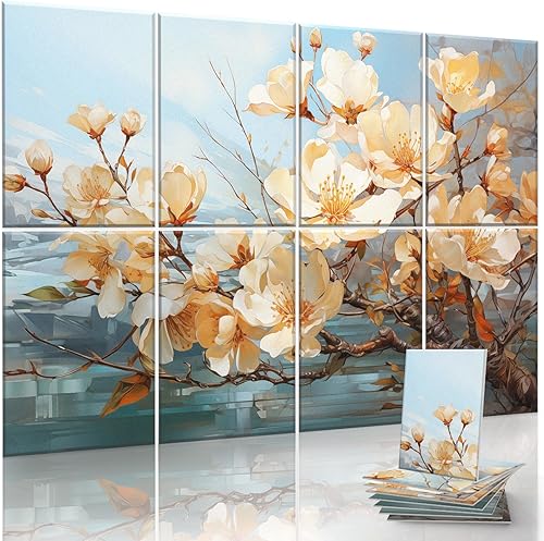 Miniatura 12 de Paquete de 8 Paneles de Pared Acústicos Artísticos de 48 x 32 pulgadas Paneles de Tratamiento Acústico - Paneles de Pared Decorativos Insonorizados