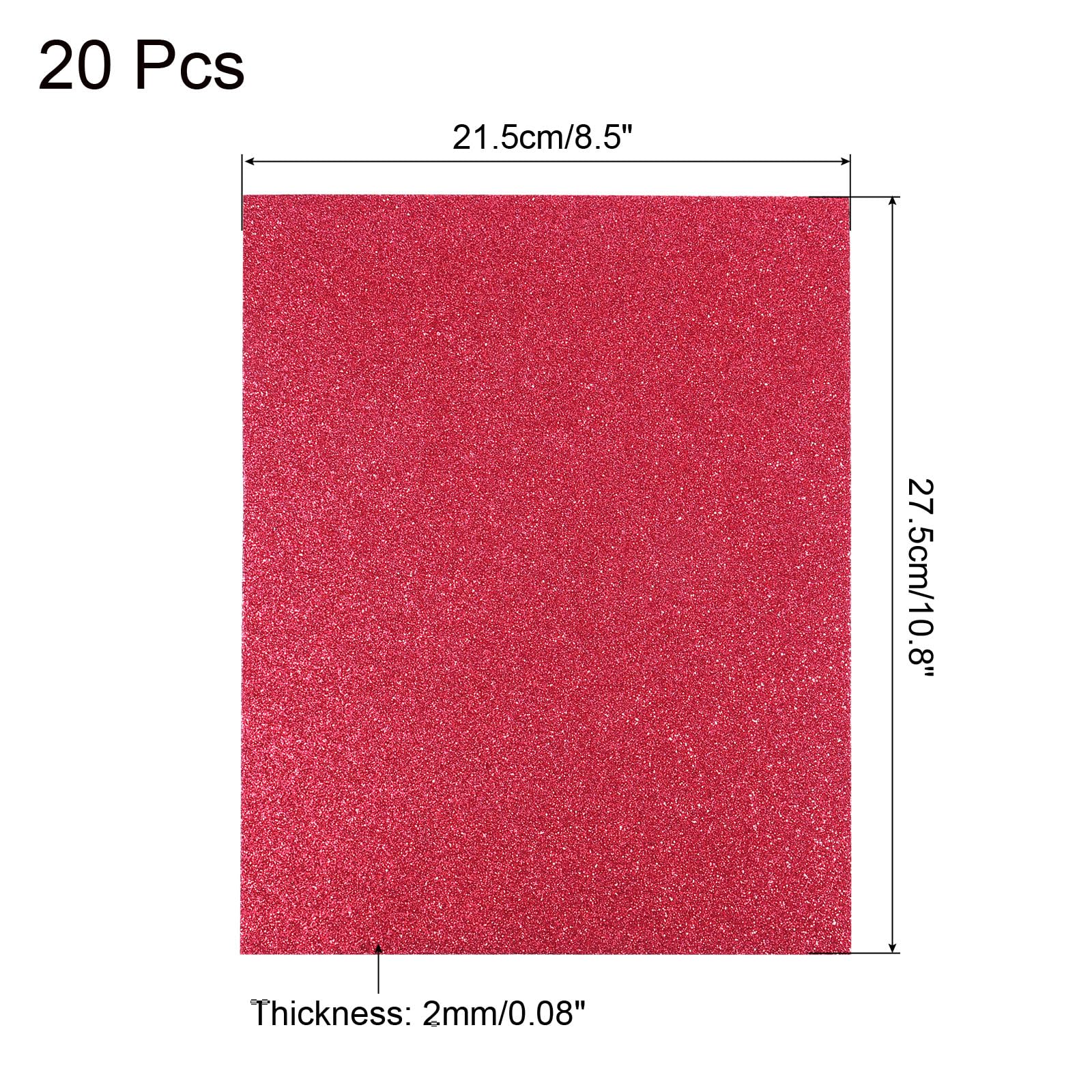R&F srls 10 Fogli Gomma Eva Colori Misti con Glitter 40X60 CM 2mm