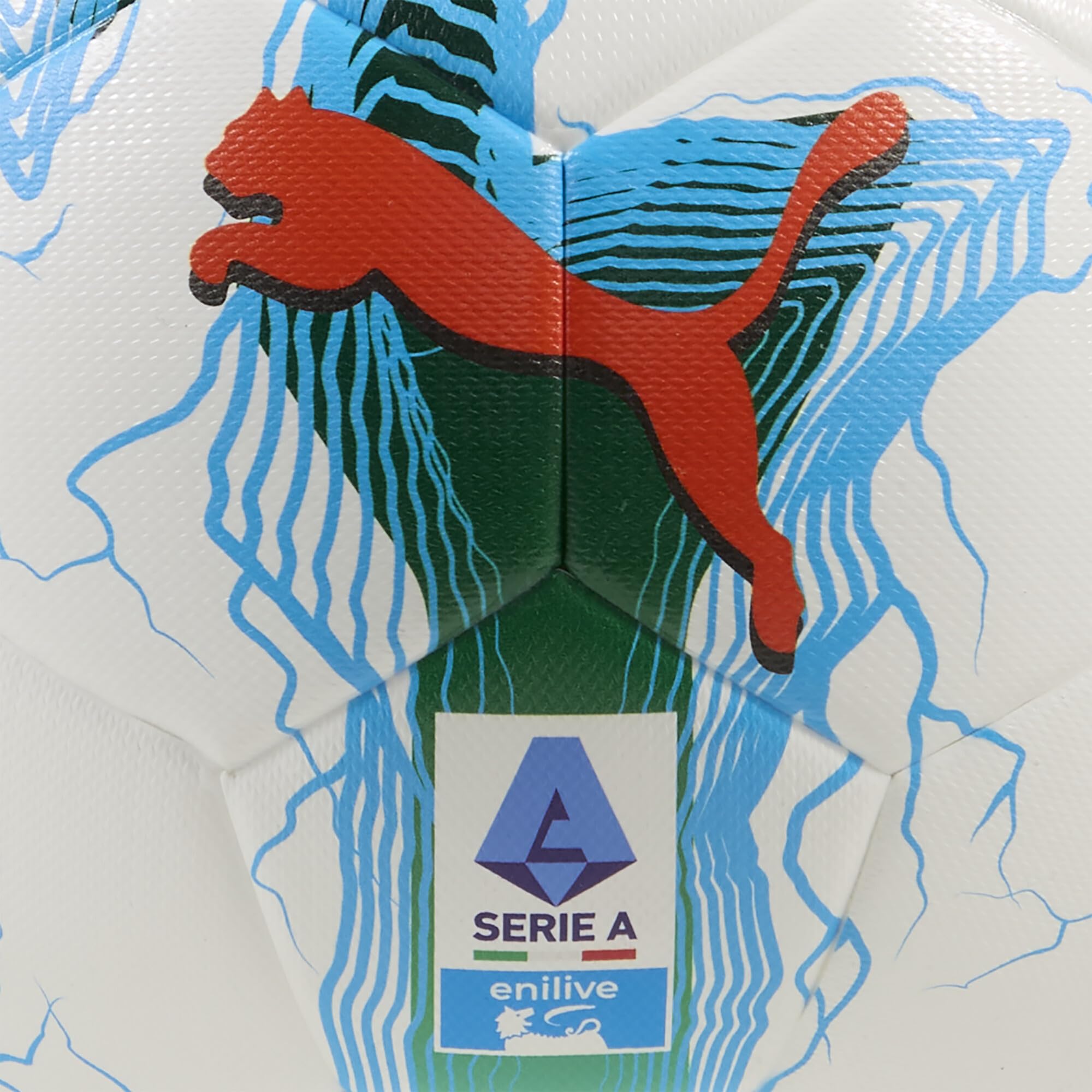 PUMA Unisex Orbita Serie A Maschinengenähter Fußball (FIFA-Qualität), weiß-mehrfarbig, AH25, Größe 5