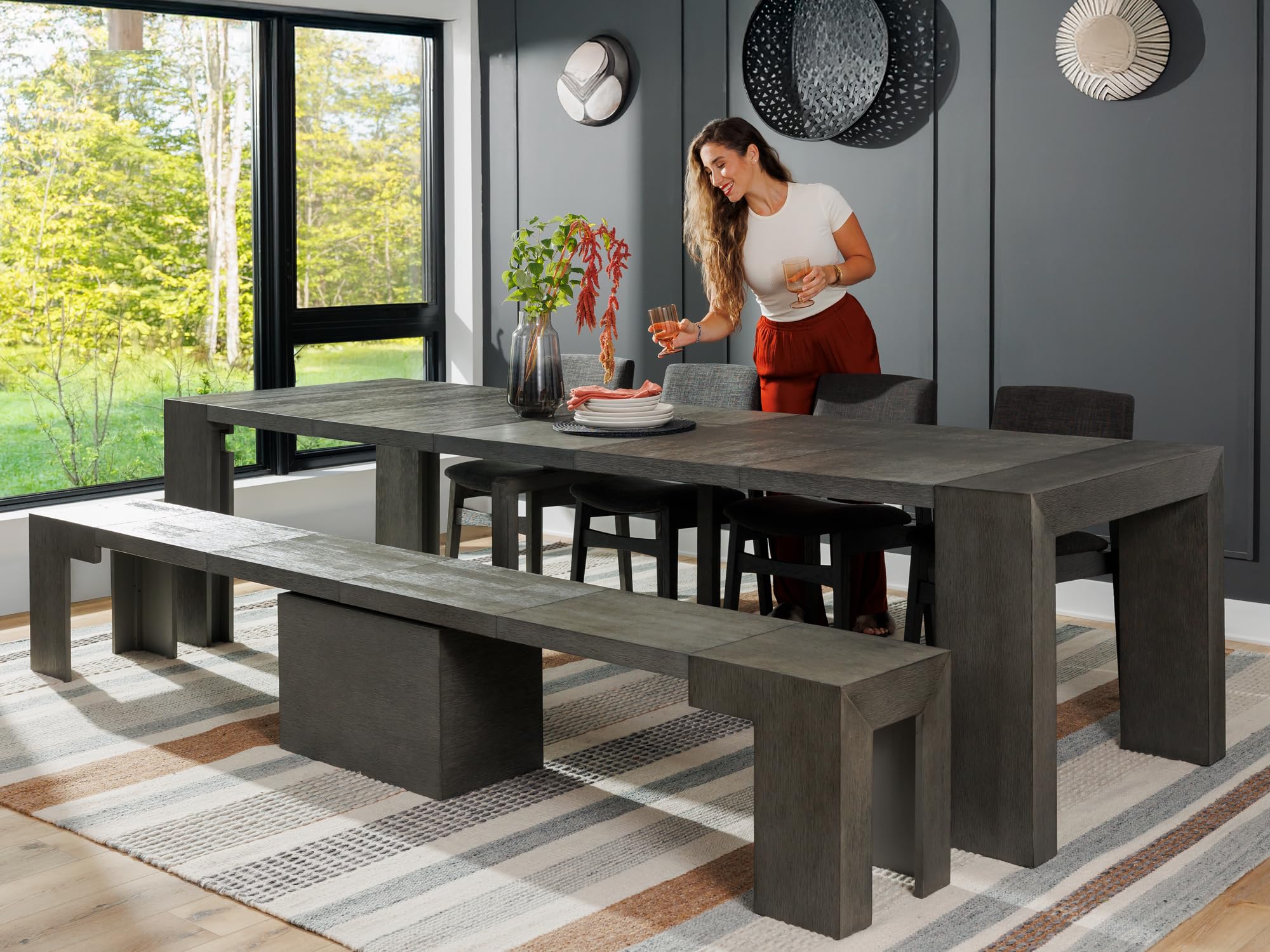 Amazon.com - Transformer Table - Solid Wood Extendable Dining