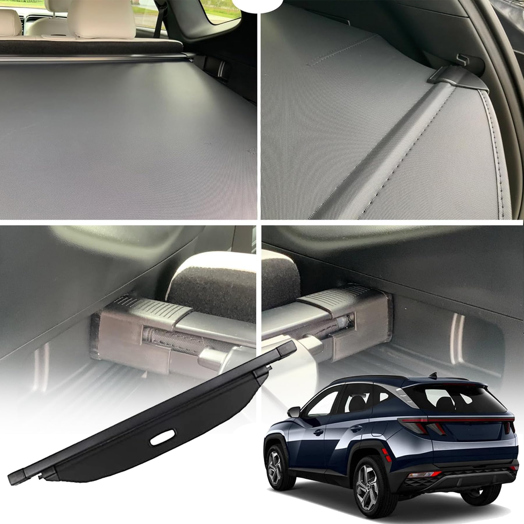 Amazon.com: Cosilee Hyundai Tucson 2022 2023 2024 Cargo Cover ...