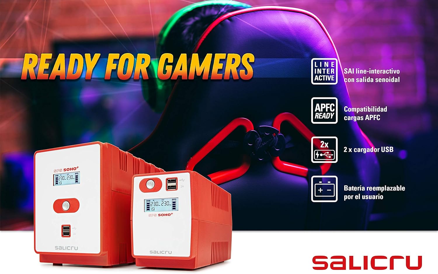 SAI Off Line Salicru 647CA000003 360W Rosso