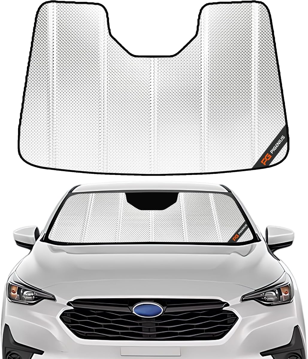 Windshield Sun Shade for Subaru Crosstrek 2024-2025; Subaru Impreza 2024-2025. Reflective Aluminum Film Front Window Sunshade - BLAZBLOCK