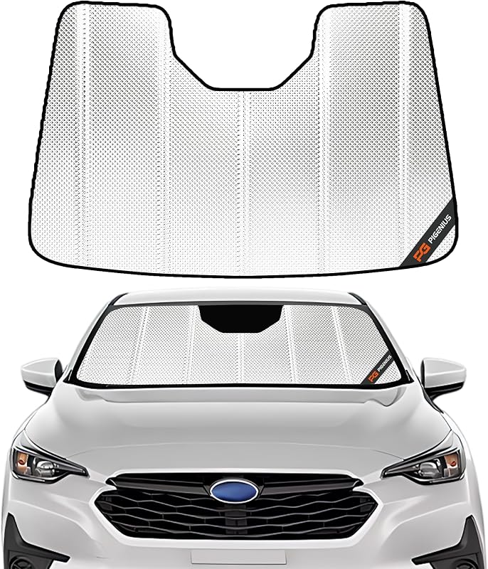 Windshield Sun Shade for Subaru Crosstrek 2024-2025; Subaru Impreza 2024-2025. Reflective Aluminum Film Front Window Sunshade - BLAZBLOCK
