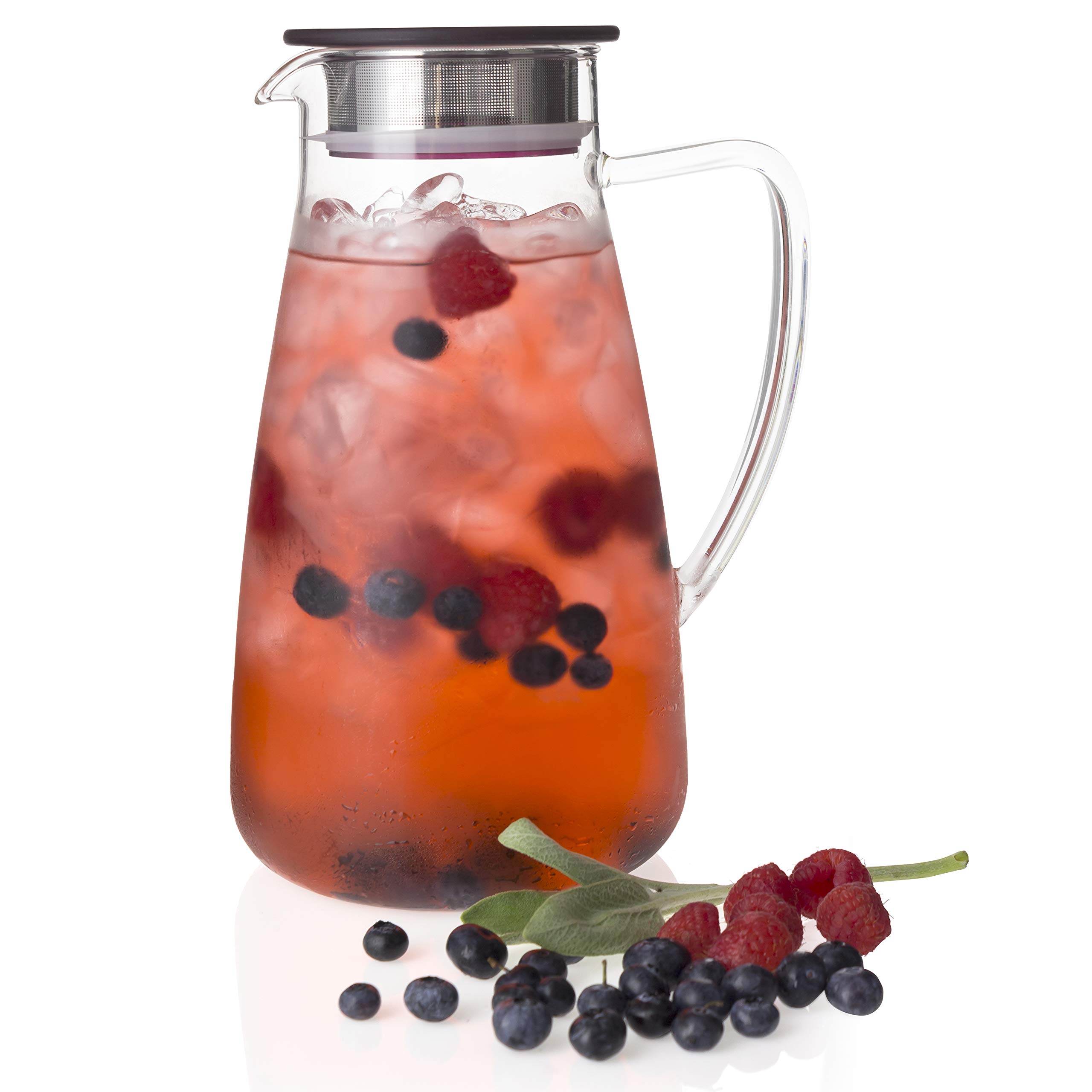 ForLife 838-a-crb Bouteille pichet Thé glacé, verre, Canneberge