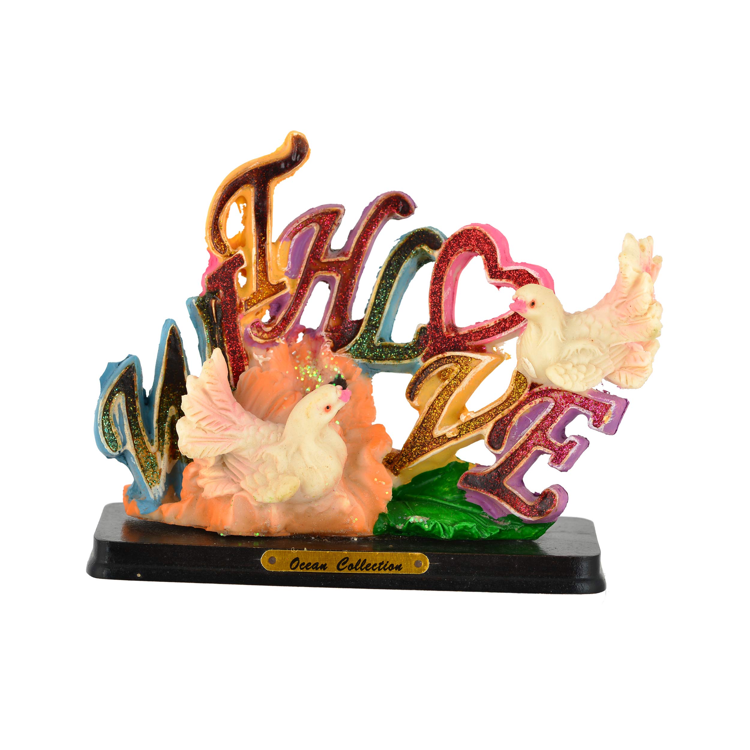 KESAR ZEMS Capodimonte Statue of Love Birds Dove Figurine - E (13 X 5 X 12 cm) Multicolor