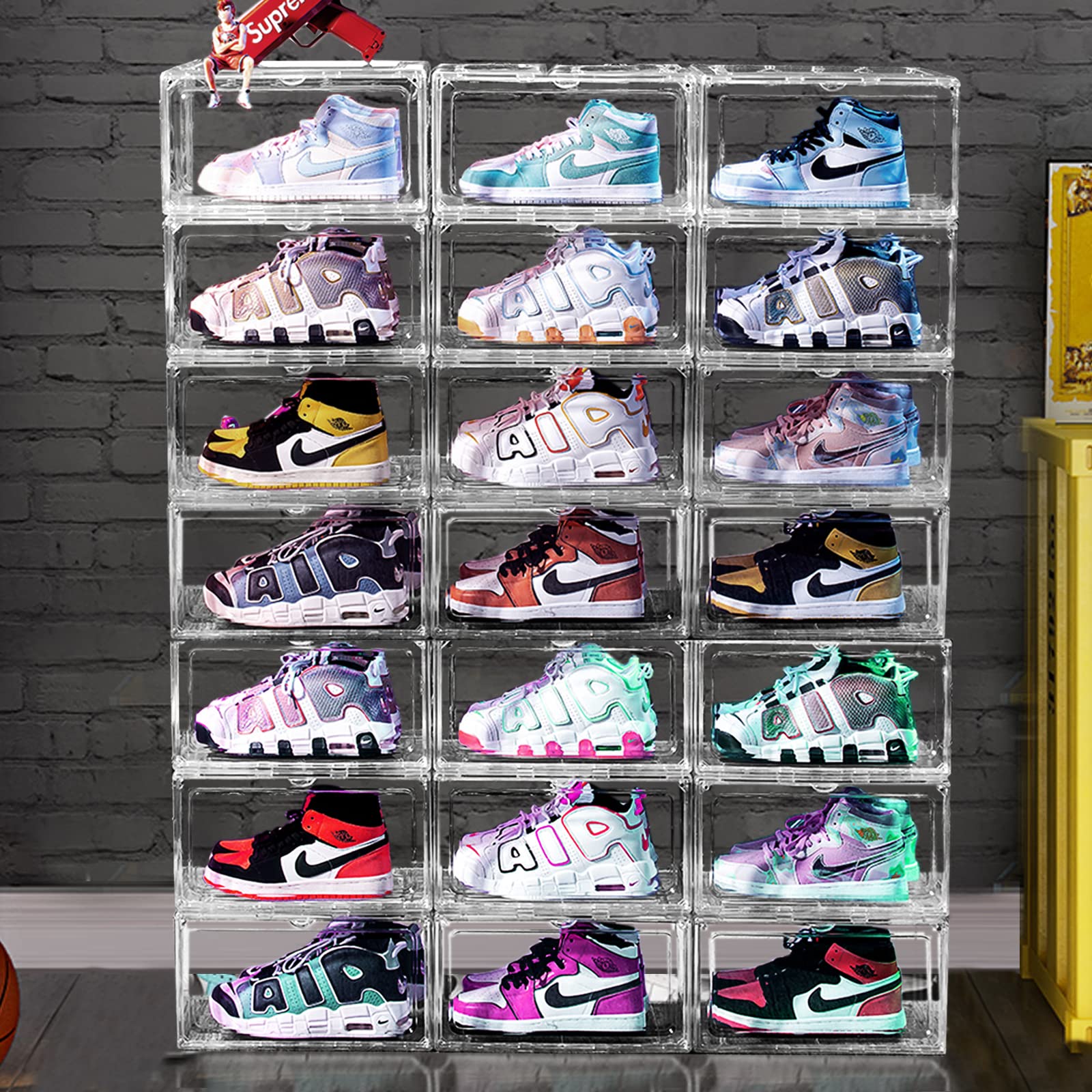Acrylic Clear Shoe Box Stackable, Sneaker Storage for Sneakerheads, Shoe Storage Sneaker