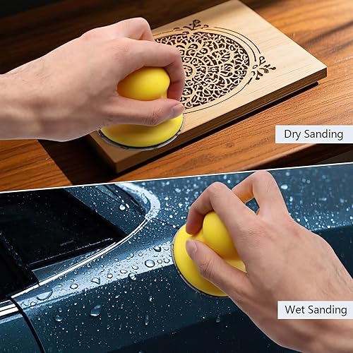 Miniatura 6 de VIBRATITE 40 discos de lija de 3 pulgadas, hojas de papel de lija húmedo y seco, surtido de grano 80 a 7000, papel de lija de carburo de silicio con