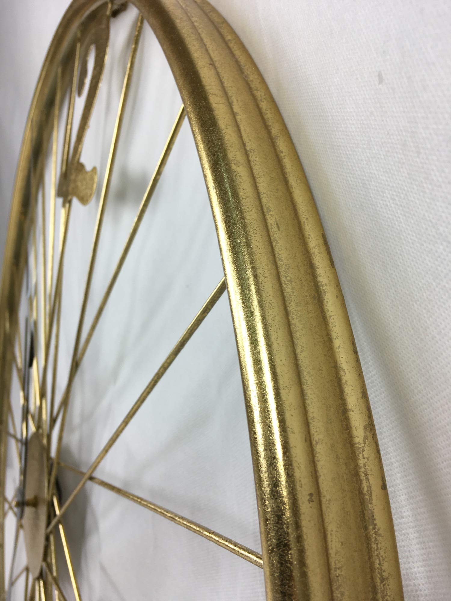Zegar ścienny metal 90 cm zegar kuchenny złoty nostalgiczny design XXL