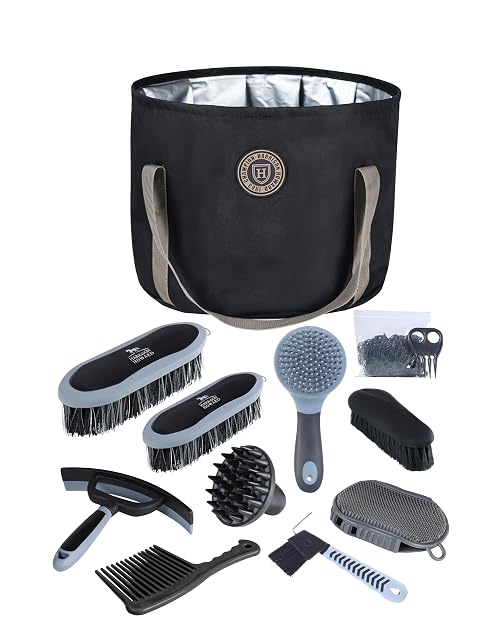 Harrison Howard Kit de aseo de caballos de 9 piezas Equine Care Series