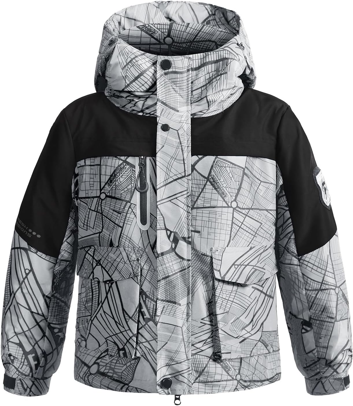 Boy's Ski Winter Coat - Waterproof Insulated Lightweight Snow Jacket Windproof Warm Hooded Outerwear for Kids