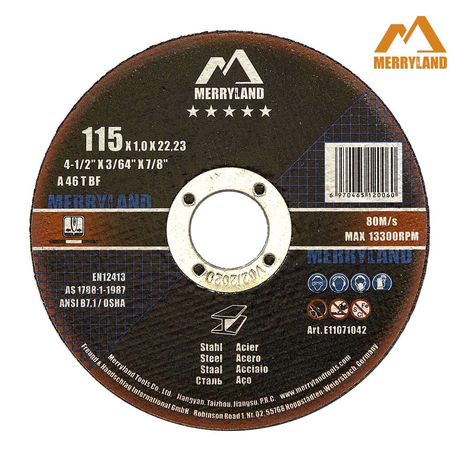 Merryland Cut Off Wheel 4 1/2 inch for Angle Grinder, Metal Cutting Wheel 4.5 X .045 X 7/8 Ultra Thin 25 Pack, Iron Steel Cutting Disc, Expert-Line E11071042