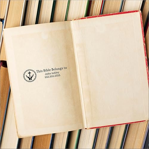 Miniatura 6 de Sello de dirección de devolución personalizado, autoentintado, pre-entintado con tinta negra, sello de goma personalizado para correos personales y