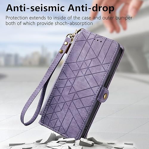 Miniatura 4 de Asuwish Funda para teléfono OnePlus 10T 5GOne Plus Ace Pro con protector de pantalla de vidrio templado y cremallera abatible, soporte para tarjeta