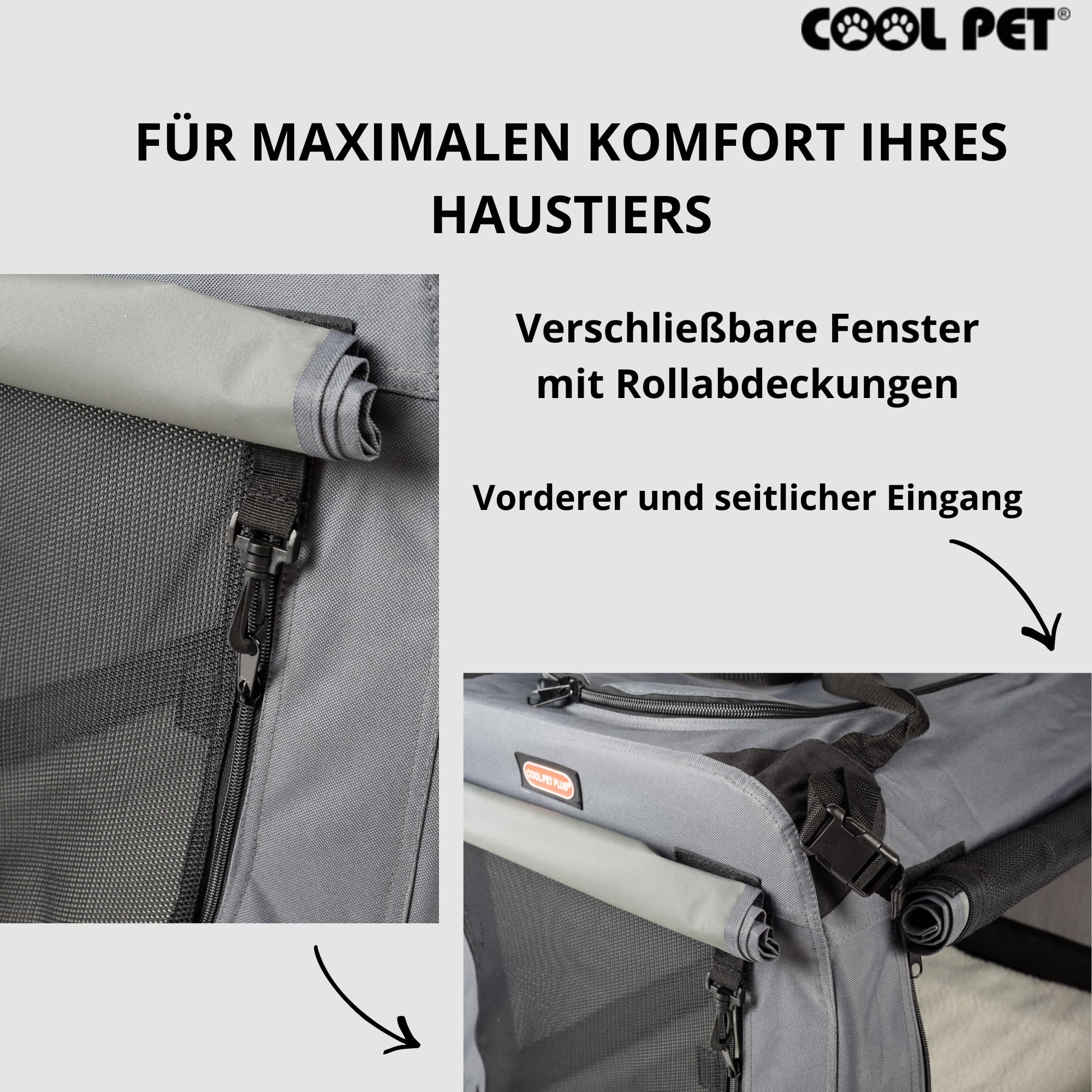 Hundebox 122 * 79 * 91cm 4XL, Hundehütte,Box für Hund, Transportbox, Box für Katze (grau)