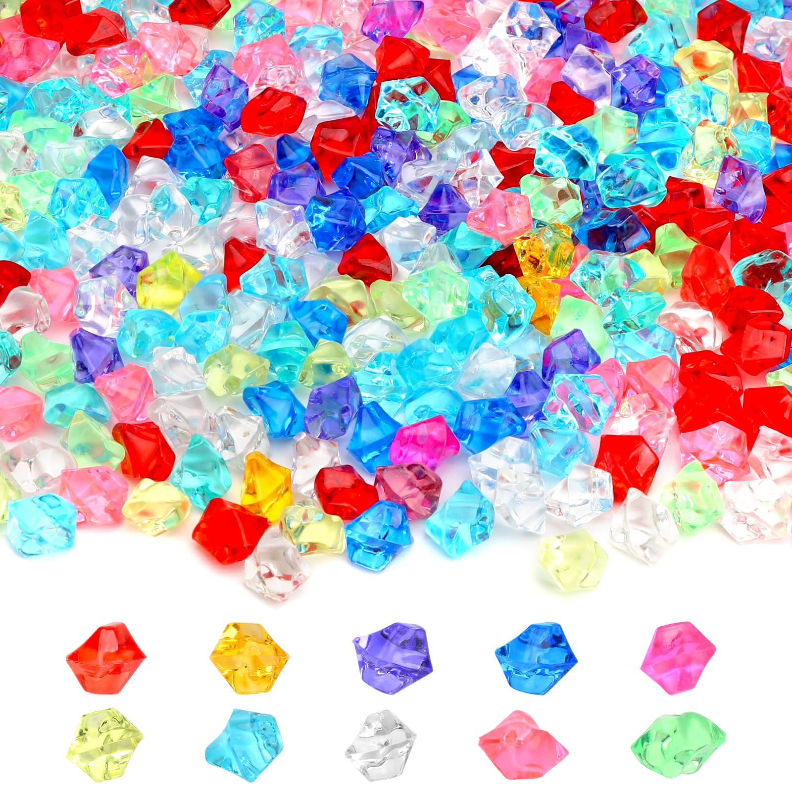 400 sztuk kamieni szlachetnych, akrylowe diamenty, kolorowe kamienie szlachetne do akrylu, diamentów, akrylowych, kamieni szlachetnych, do akwariów, wazonów, dekoracji stołu