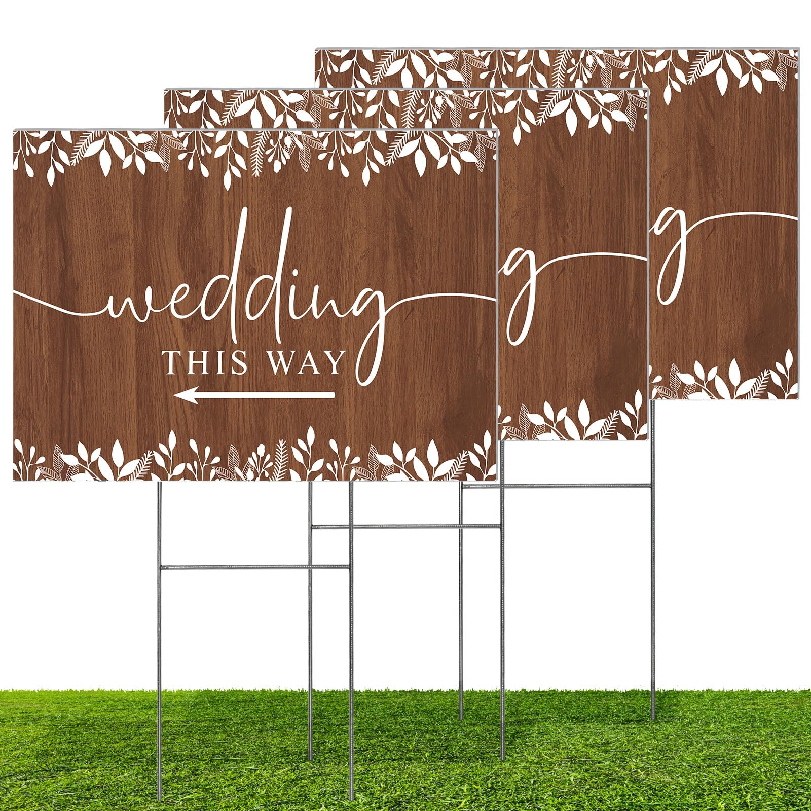 Carteles de boda de 36x26 cm con soportes estables para la recepción exterior