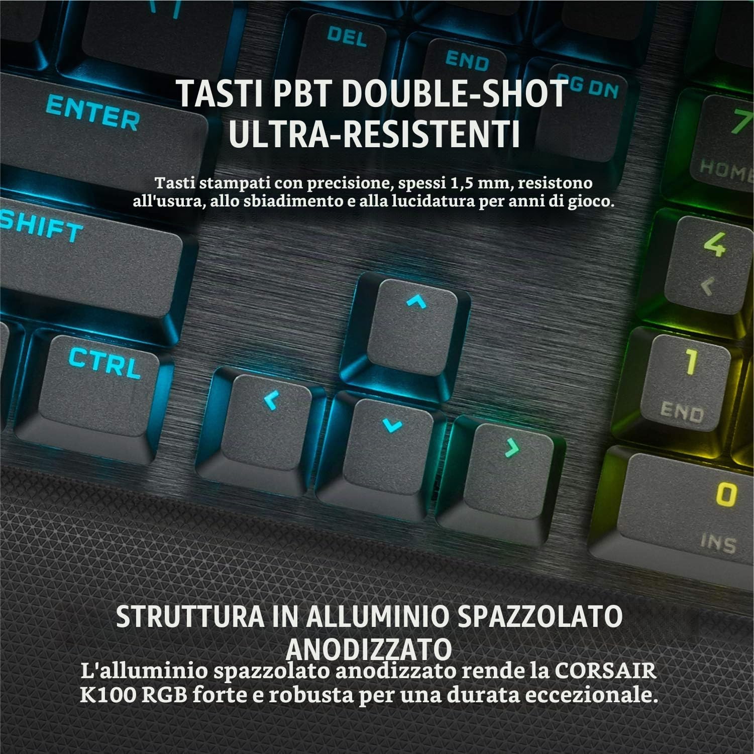 CORSAIR K100 RGB TECLADO USB QWERTZ (HOLANDÃ‰S) NEGRO