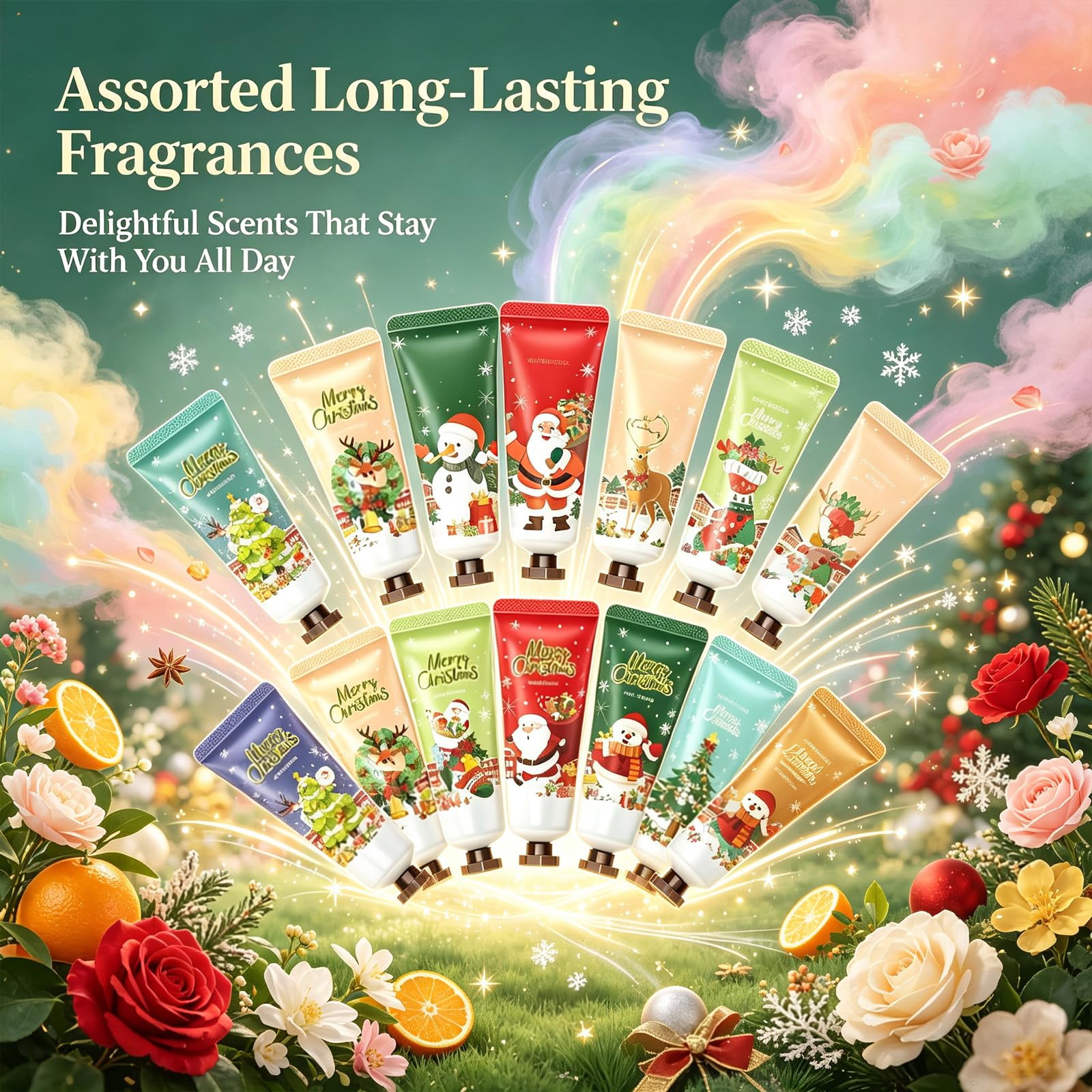 Weihnachts-Handcreme-Geschenkset, feuchtigkeitsspendend für trockene (3 Set)