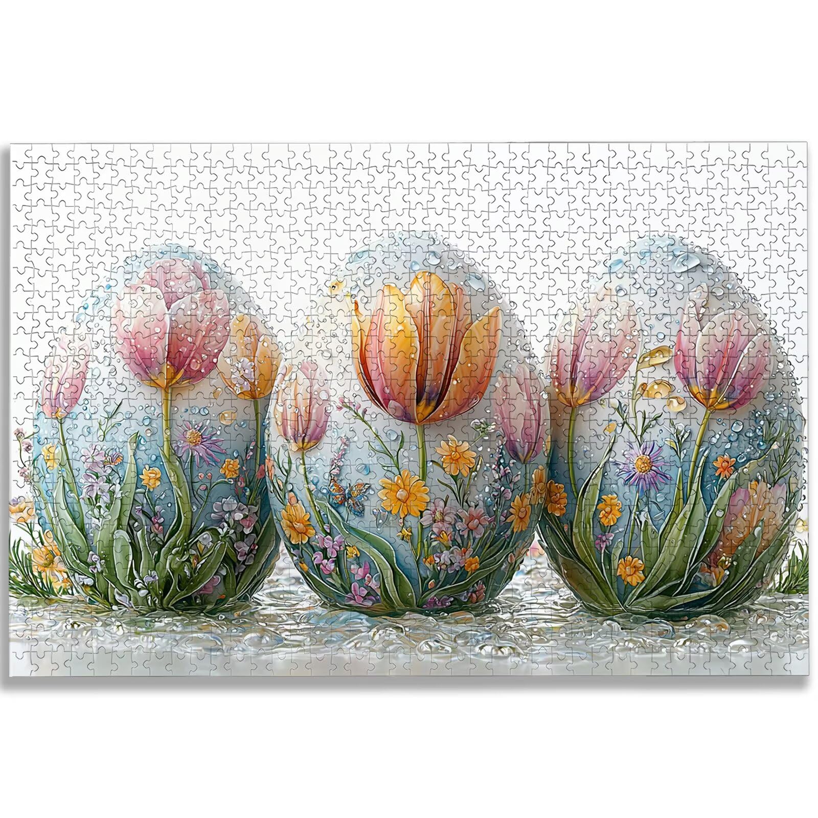 Puzzle 3000 Pezzi per Adulti, Puzzle Pasqua3000 Pezzi Arte per Adulti e Ragazzi, Misura: 122x80 cm, Puzzles Fiore in Legno Impegnativi, Puzzles per Idea Regalo Donna e Uomo, Decorazioni Casa, -1910