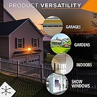 Vista 4 de Ciata 15" Luz de Inundación de Seguridad para Exteriores de 1 Cabeza con Cuerpo de Aluminio Fundido Resistente 150W PAR38 con Resistencia a la Negro