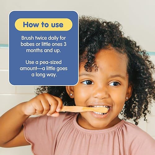 Miniatura 5 de TUBBY TODD Pasta de dientes sin flúor para niños, hecha con xilitol, pasta de dientes segura para bebés, niños pequeños, bebés y niños, 4 onzas,