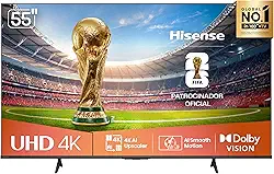Hisense Smart TV 4K 55" Polegadas 55A6NV com Dolby Vision, HDR10, HLG, Dolby Gaming, Film Maker, DTS Virtual X, Compatibilidade Alexa e Google Home