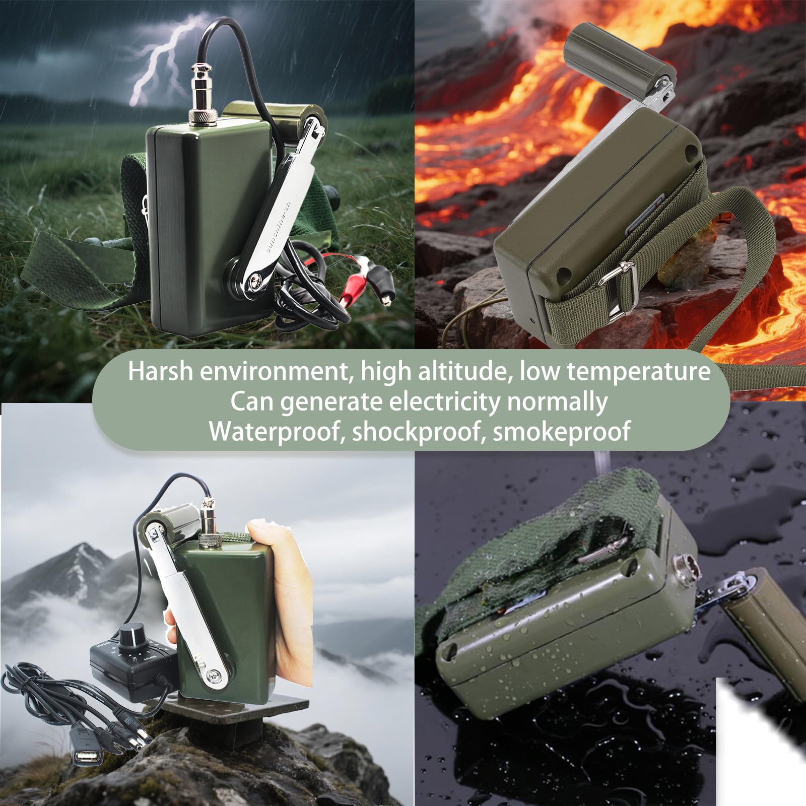 30 W Generador Energia Portatil USB Mini Generador Apto para Apagones, Camping Y Energía Fuera De La Red Eléctrica Regulador De CC para Generador Ecológico