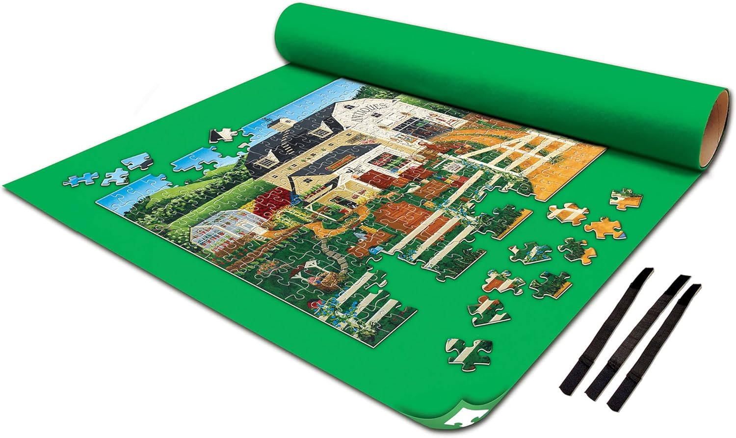 MasterPieces Accessories - Jigsaw Puzzle Roll-Up Mat & Stow Box, Jumbo 48"x36", Fits 3000 Pieces