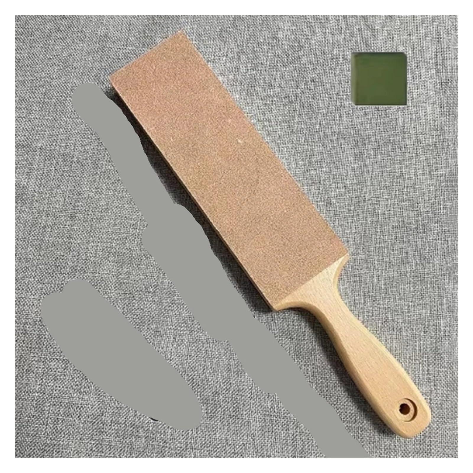 Cintura in cuoio per rasatura Rasoio a mano libera in vera pelle, coltello pieghevole, affilatura, cintura da barba, lucidatura della e pasta lucidante(35cm setA)